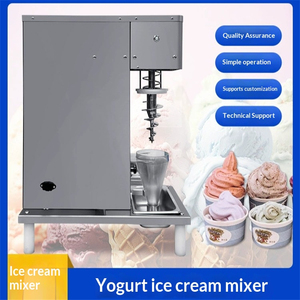 Professional Hand Press <b>Ice</b> Cream Mixer Semi-automatic Stainless Steel Yogurt Blender with Reinforced Manual Lever - Product Image 4