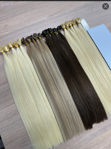 K.SWIGS Extensions de cheveux humains Remy Premium Double Drawn 100G/100PCS 12-28 pouces Lisses Extensions de cheveux à pointe en U - Product Image 4