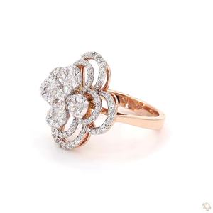 Anillo de Diamantes de Oro Moderno para Mujer, Joyería Fina Exclusiva de Primera Calidad, Anillo Elegante para Novia, Boda, Compromiso, Aniversario - Product Image 2