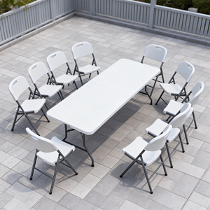 Mesa de Comedor Plegable de Plástico HDPE Resistente a las Manchas de 6 Pies para Cafetería Escolar - Product Image 6