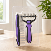 Outil de toilettage pour chien, brosse à double face pour démêler le sous-poil, peigne en acier inoxydable de haute qualité pour chiens, chats et petits animaux