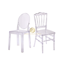 Chaise Chiavari en résine polycarbonate transparente de qualité supérieure pour événements, chaises fantômes en acrylique pour mariage