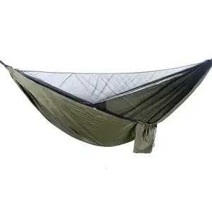 Hamac de Camping en Nylon 210T, Portable, de haute qualité, pour 2 personnes, petite tente, Parachute, extérieur, avec moustiquaire, offre spéciale