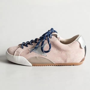 Chaussures décontractées de luxe en cuir de vachette et maille, style rétro, à enfiler, avec semelles en caoutchouc, pour hommes et femmes - Product Image 3