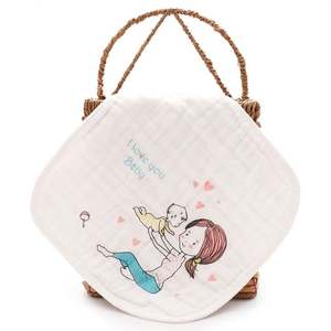 Serviette carrée en coton 100% pour le visage, tissu en mousseline rembourré pour les nourrissons, lingettes en gaze pour bébé, lingettes lavables - Product Image 1