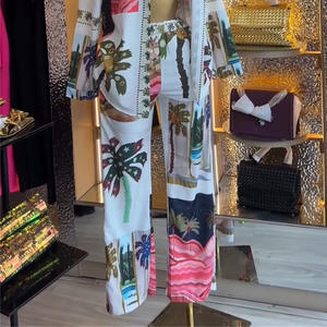 <span class=keywords><strong>Completo</strong></span> <span class=keywords><strong>Donna</strong></span> Elegante con Camicia Stampata Casual e Pantaloni a Gamba Larga - Product Image 4