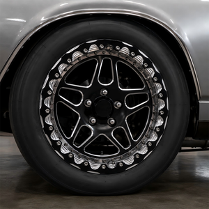 Jantes Beadlock Forgées en Billette 15x8 15x10 Drag Pack Noir Brillant Fraisé 4x100 4x108 pour Civic EG <span class=keywords><strong>EK</strong></span> Integra CRX – Jantes de Course Drag - Product Image 1