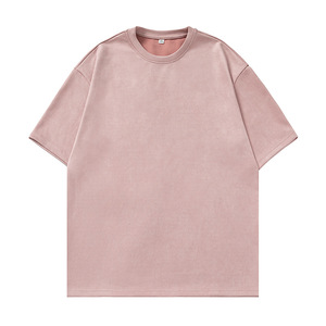 High Quality Custom Embroidered Oversized T-<strong>Shirt</strong> 100% Polyester with <strong>Suede</strong> Fleece Tshirt Printed Logo Men's <strong>Shirt</strong> - Product Image 2