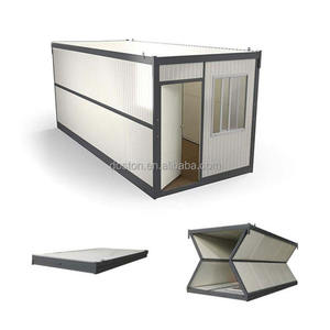 Bingkai baja bangunan Prefab portabel, wadah lipat tahan gempa kecil untuk rumah Kemah tambang/kantor/asrama - Product Image 1