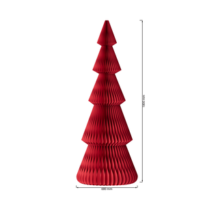 Lot de 3 arbres de Noël en papier nid d'abeille 3D personnalisables, écologiques, pour la décoration de la maison, des fêtes et des centres commerciaux - Product Image 4
