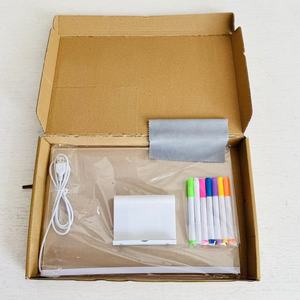 Acrylic trong suốt sáng tạo màu vẽ Hội Đồng Quản trị có thể giặt LED <span class=keywords><strong>DIY</strong></span> trẻ em của bức tranh bằng văn bản Hội Đồng Quản Trị với USB đứng bút thiết lập - Product Image 3