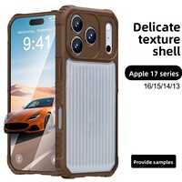 Coque de téléphone iPhone 17 Pro Max avec motif animal en relief, deux-en-un, bords souples, dos rigide en acrylique, antichoc, applicable à l'international
