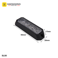Luz Estroboscópica de Emergencia para Vehículos, 12V, 4 LED Ámbar, Lente TIR para PC, Lámpara Intermitente de Advertencia para Camiones y Motores