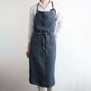 <span class=keywords><strong>Delantal</strong></span> sin Mangas de Lino y Algodón para Mujer, con Cinturón, Anti-Grasa, para Restaurantes de Alta Cocina, Salones de Belleza y Manicura - Product Image 5