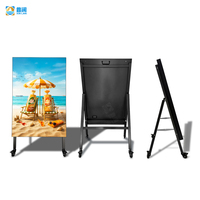 Afficheur numérique mobile de haute qualité, pliable, à LED, avec écran d'affichage à eau, portable, sur pied, pour la publicité en magasin