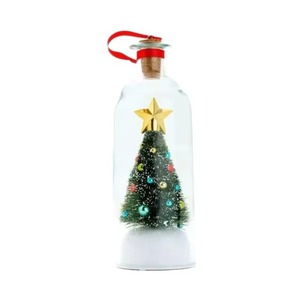 Christmas Ornaments with Base in Glass Dome Decoration <b>LED</b> <b>Lights</b> Desktop Glass Wholesale New Design Christmas <b>Tree</b> - Product Image 5