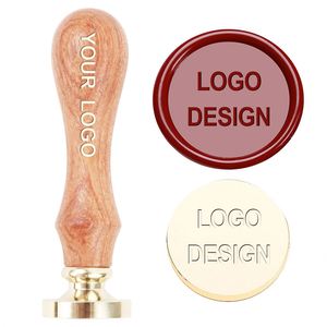 Sello de Cera Personalizado de Fábrica, Kit de Sello de Cera con Mango de Madera para Invitaciones de Boda - Product Image 1