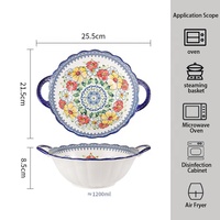 Service de table en porcelaine de luxe moderne |   Assiettes et plats en céramique à motifs floraux élégants |   Vaisselle de mariage et de table haut de gamme