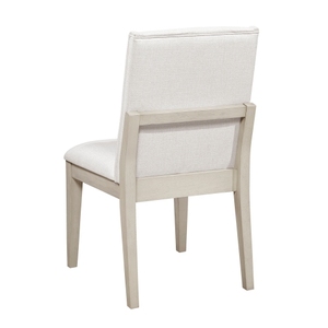 Juego de 2 Sillas Laterales Tapizadas para Exterior, Modernas y Elegantes, Acabado Blanco Antiguo, Muebles de Comedor Portátiles Ecológicos, Color Marfil Clásico - Product Image 4