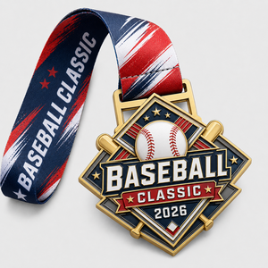Medallas Personalizadas para Carreras, Premio para Ganadores, Medalla de Béisbol en Aleación de Zinc con Relieve 3D, Bañada en Oro, Plata o Bronce - Product Image 1