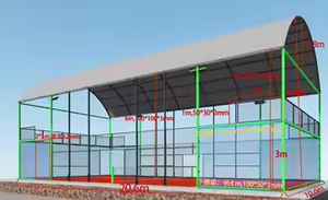 Low Price Outdoor PVDF Membrane Structure Roof <b>Tarp</b> Steel Frame Tennis Court Ceiling Tensioning Scenic Area Playground for Sport - Product Image 2