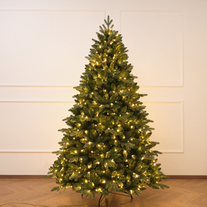 Árbol de Navidad Automático Grande de Cinco Ramas, Mezcla de PE y PVC, con Luces LED, Ideal para Decoración de Sala de Estar, Dormitorio, Hotel y Centro Comercial - Product Image 1