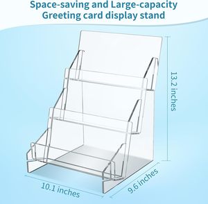 3-Tier Acrylic thiệp chúc mừng hiển thị đứng Nhà cung cấp truy cập thiệp chúc mừng tổ chức bưu thiếp hiển thị giá bán lẻ hiển thị kệ - Product Image 2