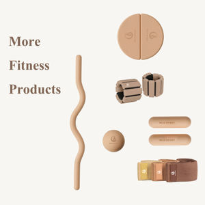 Set de Esterilla de Yoga Personalizada de Marca Privada, Ecológica, Antideslizante, con Logo Customizado, de Goma Natural PU, Forma de Arco Ovalado y Color Crema Beige - Product Image 5