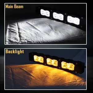 Barre lumineuse LED mince de 20 pouces avec DRL 24V Dual Color LED Bar Lights pour 4x4