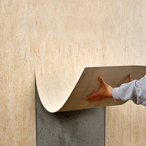 Panneau mural moderne 3D ultra-fin en céramique souple effet travertin flexible pour intérieur, extérieur, salle à manger, centre commercial, salle de bain, école, résistant à la chaleur - Product Image 1