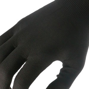 MaxiPact 13G 블랙 통기성 폴리에스터 니트 장갑 내마모성 작업 장갑 안전 작업 장갑 안전 공사 - Product Image 3