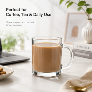 Vaso de Café de Vidrio Transparente de 11 oz, Imprimible por Transferencia Térmica, para Impresión de Marca Personalizada, Ferias Comerciales y Gráficos Envolventes Completos - Product Image 5