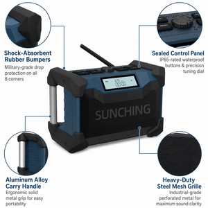 Hochleistungs 40W Baustellenradio BT-Lautsprecher FM Wasserdicht Robust 18V Batteriebetrieben - Product Image 2