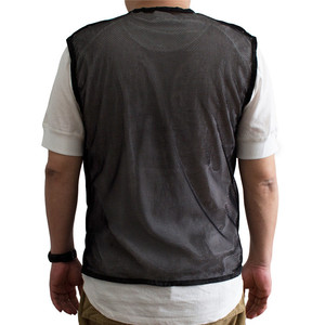 Gilet de pêche noir en maille à séchage rapide, style tactique, pour usage extérieur estival - Product Image 2