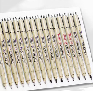 Gama completa de bolígrafos de dibujo artístico: bolígrafos de trazado, bolígrafos de aguja, bolígrafos de tinta fineliner para dibujo a mano, contornos de cómics, trazos y bocetos. - Product Image 1