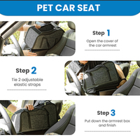 Siège de voyage pliable en feutre pour animaux de compagnie avec poignées de transport, nid de repos intérieur et siège de transport pour véhicule pour petits animaux