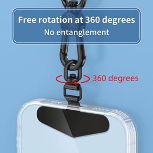 Universal Stainless Can Rotate Steel Slip D-<b>Ring</b> Mobile <b>Phone</b> Strap Lanyard Patch in Rope Shape Metal Clip <b>Phone</b> Tether Tab - Product Image 2