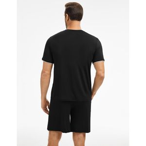 <b>Men's</b> <b>Pajama</b> Set Bamboo Viscose <b>Men's</b> <b>Pajama</b> Set Short Sleeve <b>Top</b> With Shorts 2 Piece Sleepwear Modal Breathable Loungewear - Product Image 4