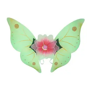 Led Butterfly Wings luces led alas de angel Light Up Red Black Wing Sequin Crystal Sublimation Big Size Beautiful Fairy Wings