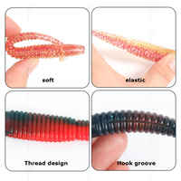 Tolure Double couleur 12.5cm/8.8g appâts de pêche en plastique souple pour thon saumon brème rivière lac environnements Offre Spéciale poisson en caoutchouc