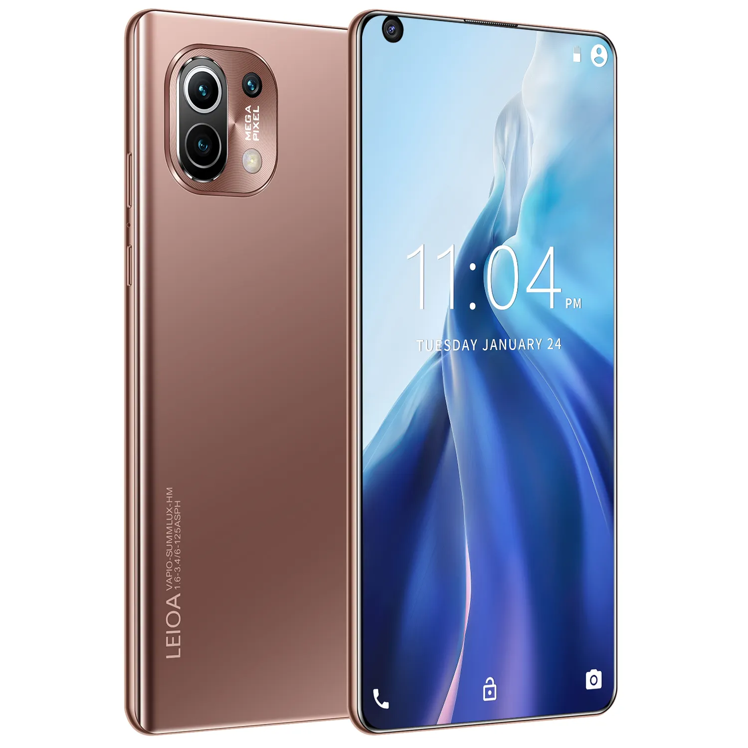 Débloqué Haut de gamme luxe or M11 Pro smart phone vertue asterp téléphone portable téléphone portable avec étui en cuir en stock