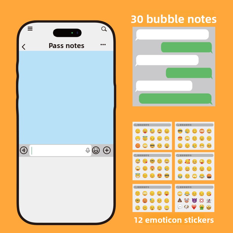 C Blue Pass-the-Note Nota Adhesiva