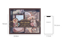 Coffret Cadeau Bigoo Exquis : Journal Artistique Européen Vintage A6, Carnet Rétro, Kit DIY Scrapbook