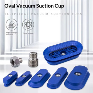 Ventosa de vacío ovalada de tira larga con inserto metálico, resistente al desgaste y a altas temperaturas para manipuladores robóticos, serie SAOF / SAOB - Product Image 2