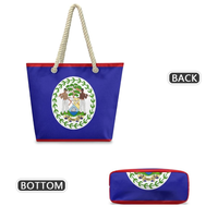 Sac fourre-tout en polyester souvenir touristique, motif drapeau pan-africain, décoration en chanvre naturel, sac décontracté pour les trajets quotidiens et l'école