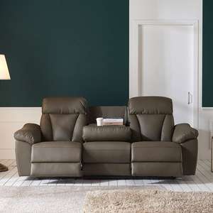 Vendita calda 4 posti Beige <span class=keywords><strong>divano</strong></span> reclinabile modulare con Console salvaspazio soggiorno - Product Image 3