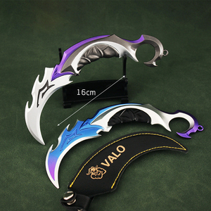 Valorant enfants jouets en métal couteau armes accessoires garçons cadeaux d'anniversaire couteau jouets avec cuir <span class=keywords><strong>Tik</strong></span> <span class=keywords><strong>Tok</strong></span> Cool Cosplay couteau - Product Image 2