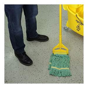 Tête de balai serpillère Boardwalk BWK501GN 5 pouces verte en coton/fibre synthétique, conception rectangulaire compacte pour usage domestique - Product Image 6