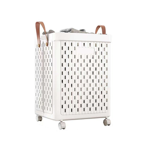 Multifunctional Household Plastic Laundry Basket PP Material Wheels for Bathroom Dirty Clothes Storage Classification BT-398 - Product Image 1