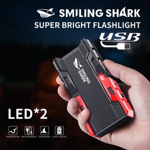 Smiling Shark <b>Rechargeable</b> <b>Flashlight</b> LED Waterproof Outdoor Camping Light USB Charging 6V - Product Image 2